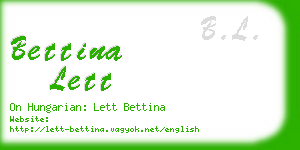 bettina lett business card